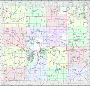 County Map Wayne County Engineer S Office   2015 Wayne County Hwy Map Only Map 300x288 